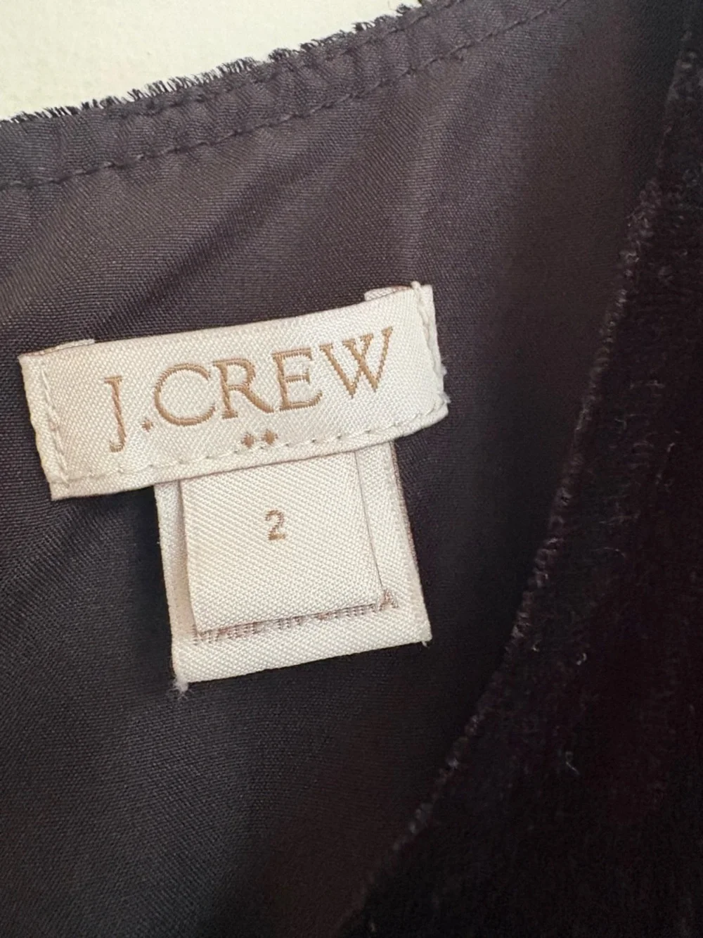 J.Crew Women's Velvet Ruffle Peplum Sleeveless Top. size 2 preppy